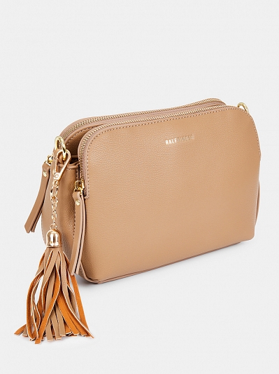 Сумка женская, бежевая, 21x9x16