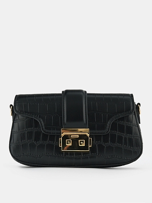 R182-3860/10 Сумка женская, искуственная ко жа, 240*50*130,черная