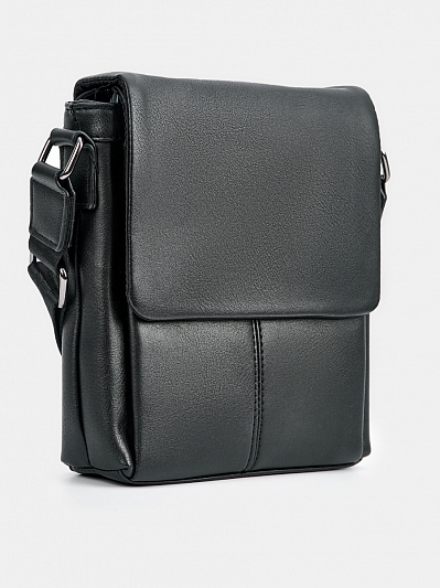 АУГС331100 Сумка мужская экокожа 100% ,200x50x220,черная