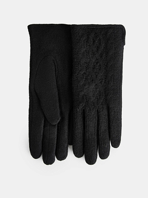 142322P-13529-01_Н Перчатки женск.Ralf Ringer,80% шерсть,20%нейлон,б/р.черные