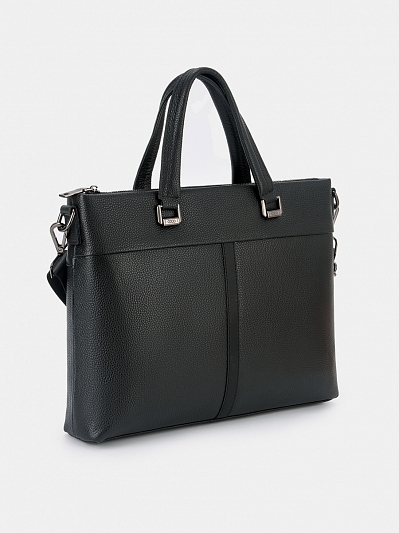 АУГС330000 Сумка мужская натуральная кожа ,370x50x270,черная