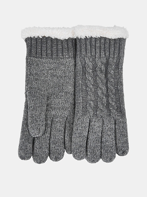 MOSKVA03-P-08_Н Перчатки женск.Ralf Ringer,70% акр,20%шерс,10%полиэст,б/р.сер