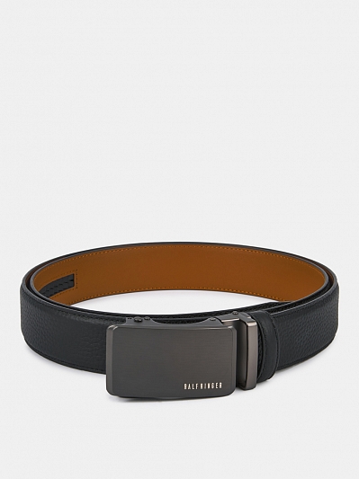 150413P-22269-01 Ремень мужской Ralf Ringer,нат ур.кожа,125х3,5см,черный