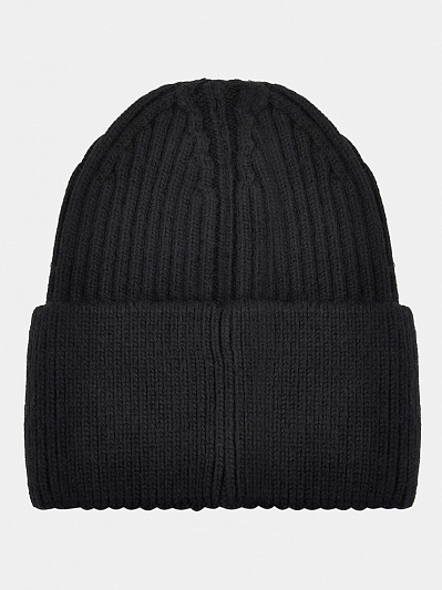  Шапка женская с ангорой, черная