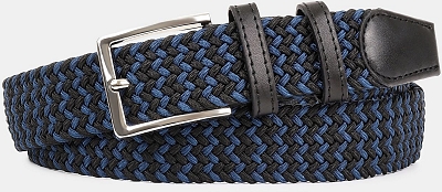 SURSK05-P-08 Ремень мужской 90%полиэстер 10%натур.кожа,1300x34x2,синий