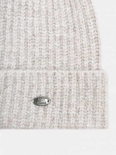 Шапка женская с шерсть, бежевая