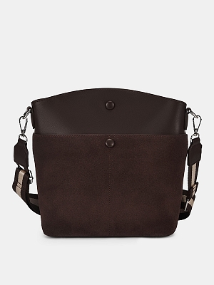 АУГС333900 Сумка женская иск. кожа/замша натур.,270x130x260,серо-коричн