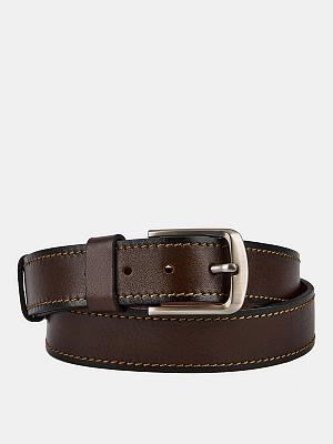 АУГР091500 Ремень мужской натур.кожа, 120-130см,коньячный