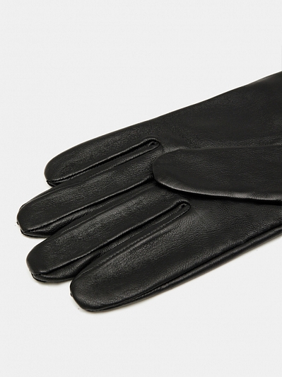 LB-0981M-RF-black/grey-9.5_Н Перчатки муж.нат.кожа70%шерсть 30% акрил р.9,5 черный/серый