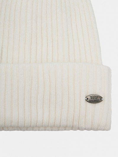 Шапка женская с шерстью и кашемиром, белая