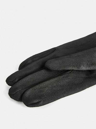 MISSISSIPPI03-P-01_Н Перчатки женские полиэстер100% без подкладки б/р черные