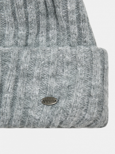 Шапка женская с шерстью 50%, серая