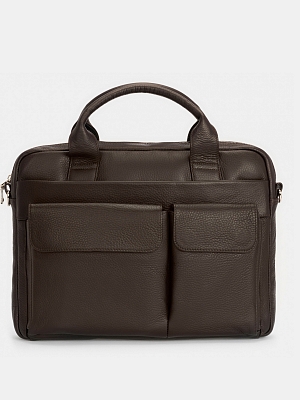 АУГС190000 Сумка мужская нат.кожа 360*270*70 коричневая