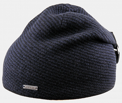 110423P-18715-04_Н Шапка мужская,90%вискоза ,10%кашемир,син/черная
