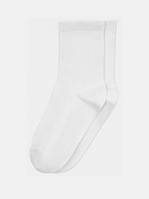 АУОН064800 Носки женские 56%хл.40%п/а,4% эл.р.21-23 белые
