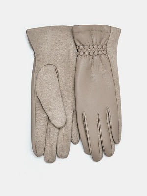 RJF15-3 Перчатки женские RALF RINGER искусств.кожа,искус,замша,беж