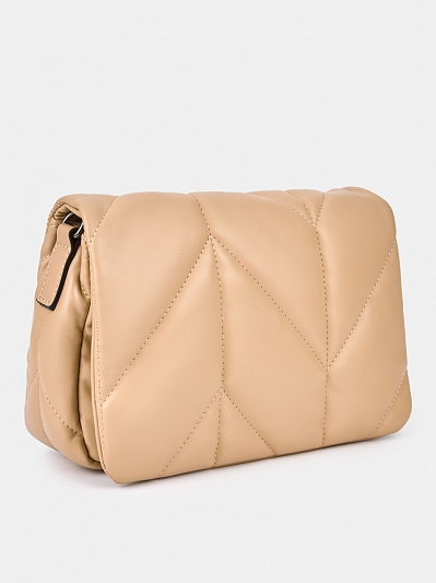 27376/33 Сумка женская,BAGGINI,иск.кожа ,25*20*6,темно-бежевая