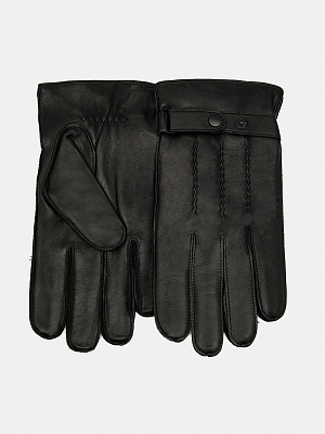LB-6004-RF-black-10_Н Перчатки муж.нат.кожа70%шерсть 30% акрил р.10 черные