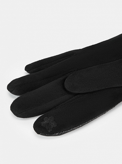 142322P-13803-01_Н Перчатки женск.Ralf Ringer, 100%полиэстер,б/р.черные