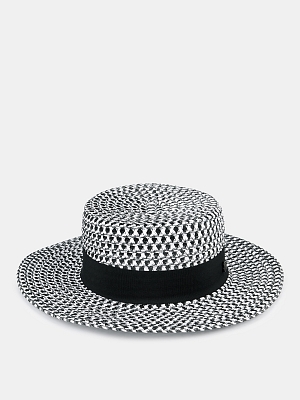 210313P-22038-01_Н Шляпа женская Ralf Ringer, 100%бумага,черно-белая