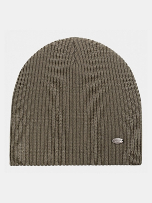 RF-A53111-khaki Шапка мужская,50%шерсть,50% акрил,р.57,темно-зеленая