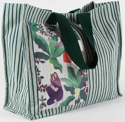 В20161-Р-14 зеленый -RR Сумка женская,100% хлопок 46х20х40 зеленый