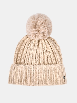 110322L-15642-12_Н Шапка женская Russian Look50%а крил,30%нейлон,20%ш,б/разм беж