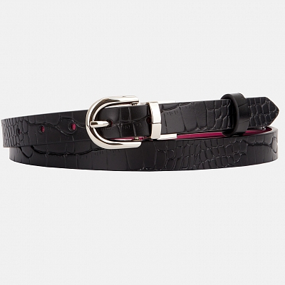 151323P-9713-16 Ремень женский натур.кожа 1300x20x2,малиновый