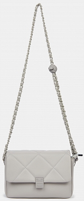 01-532-38-4 Сумка женская,экокожа 100% , 21*7*12 серая