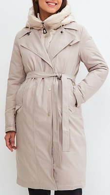 82566-40 Пуховик женский, р.40,бежевый