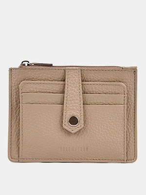 АУГЮ008400 Кредитница женская натуральная кожа,121*90*6,бежевая