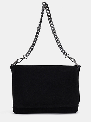 RR-91-358-11-4 Сумка женская,натур.велюр 60%, экокожа 40%,270x90x200,черная