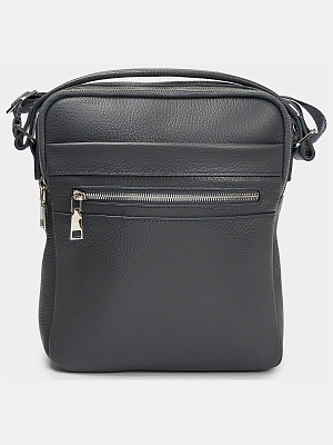 АУГС277600 Сумка мужская нат.кожа суприм 220*260*65  серая