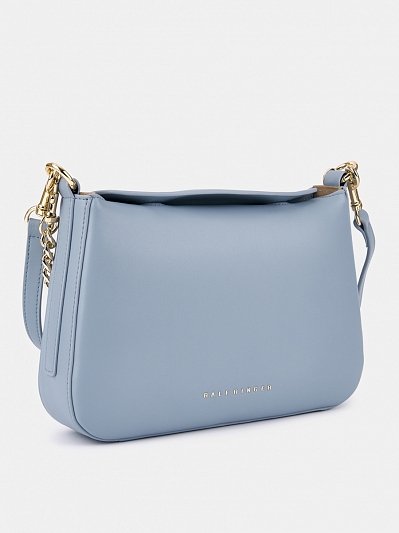 АУГС318700 Сумка женская, натур.кожа 265х52х185,голубая