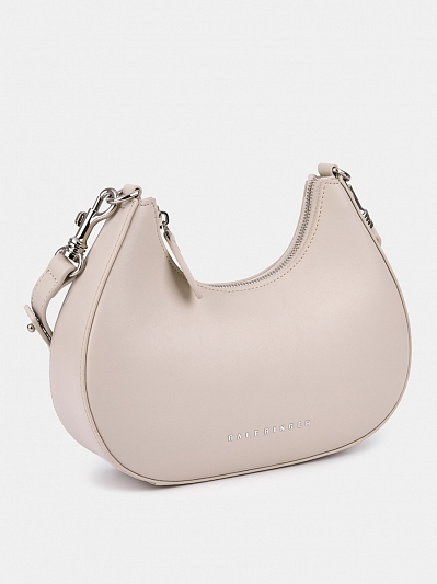 Сумка женская из натуральной кожи, бежевая, 24,5х6,5х18