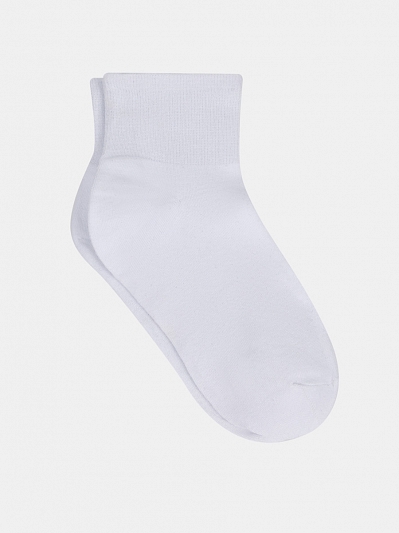 АУОН065800 Женские хлопк.носки спорт,усил енная резинка10см р.35-37белые