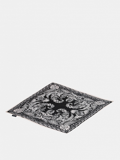 LSZ34-090-01 Платок женский,50%шелк,50%вис коза,70х70см,черный