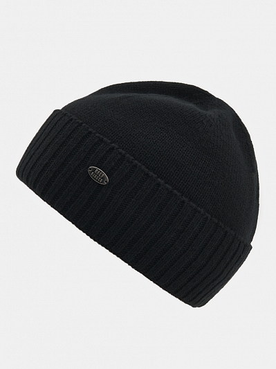 АУГЧ090900_Н Шапка мужская Ralf Ringer 50% шерсть,50%акрил,черная