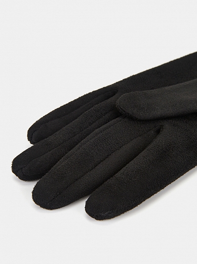 RH80-1_Н Перчатки женские 90%полиэстер, 10%эластан черные