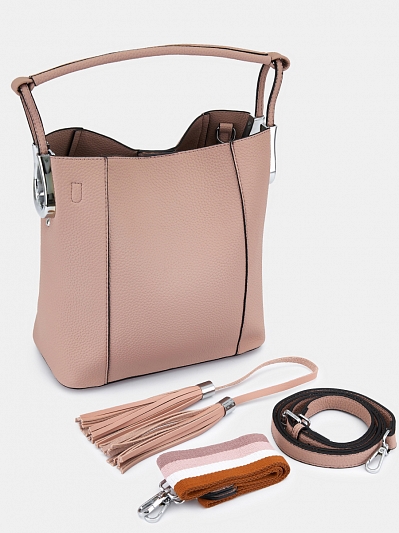 Сумка женская, розовая, 25х26х12 