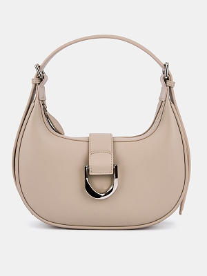 Сумка женская из натуральной кожи, бежевая, 27х7х24