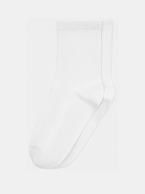 АУОН064800_Н Носки женские 56%хл.40%п/а,4% эл.р.21-23 белые