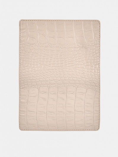 АУГЮ007700 Обложка для паспорта женская натур.кожа,95*137*5,бежевая