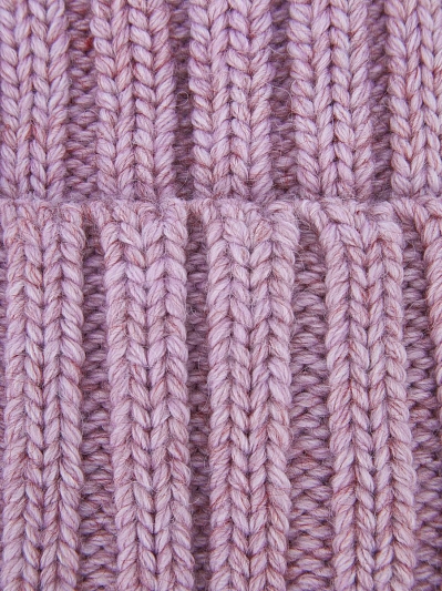 Шапка женская с шерстью 50%, лиловая