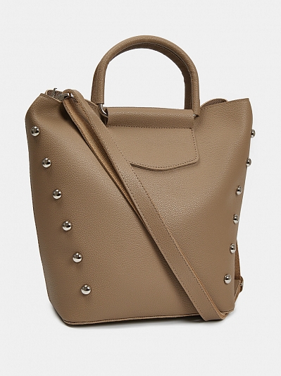 Сумка тоут женская, бежевая, 32х27х16