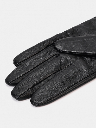 LB-0636-RF-black-7.5_Н Перчатки женские нат.кожа р.7,5 черные
