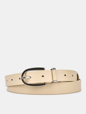 150313P-22217-12 Ремень женский Ralf Ringer,нат ур.кожа,113х2,4см,бежевый