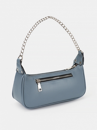 Сумка женская, голубая, 25х8х11