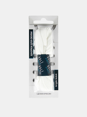 403-10-бел-120 Шнурки для обуви плоские белые