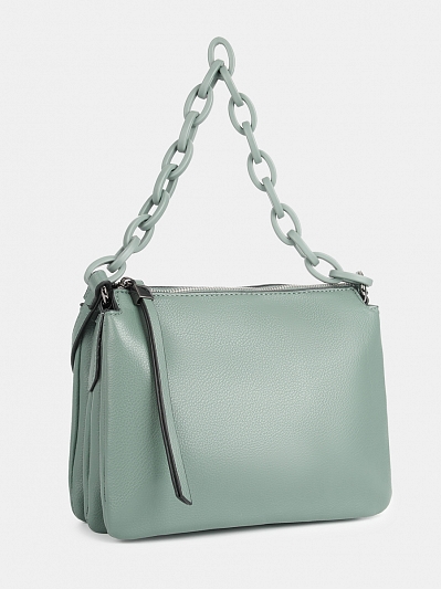 R21106/54 Сумка женская, искуственная ко жа,50x240x190,сер-зеленая